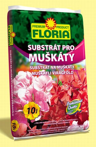 Substráty: Substrát pro muškáty a jiné balkónové květiny (FLORIA)